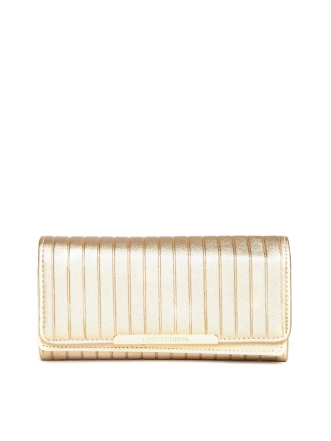 

Lino Perros Women Gold-Toned Textured Wallet