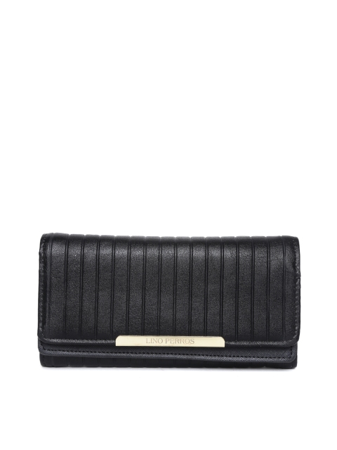 

Lino Perros Women Black Textured Wallet