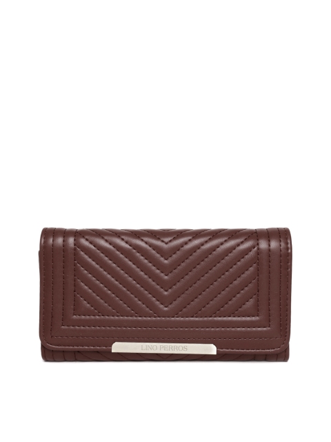 

Lino Perros Women Brown Quilted Wallet