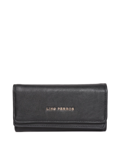 

Lino Perros Women Black Textured Wallet
