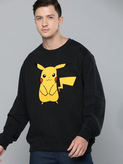 

Levis Men Black Pokemon Printed Sweatshirt