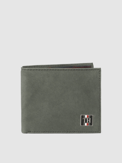 

Tommy Hilfiger Men Grey Solid Leather Two Fold Wallet