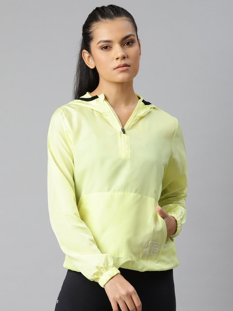 

HRX By Hrithik Roshan Women Charlock Solid Packable Rapid-Dry Running Jackets, Yellow