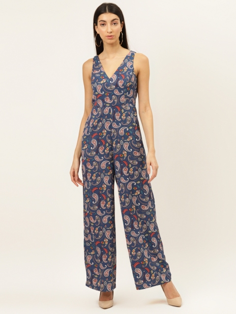 

20Dresses Women Blue & Pink Printed Basic Jumpsuit