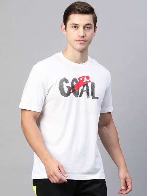 

Alcis Men White & Black FIFA U-17 WC Print Slim Fit Round Neck Sports T-shirt