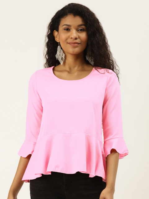 

DIVA WALK EXCLUSIVE Pink Bell Sleeves A-Line Top
