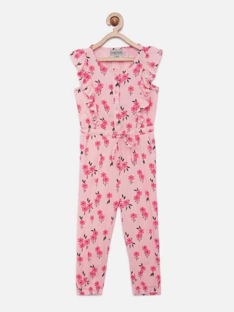 

Cherokee Girls Pink Printed Basic Jumpsuit