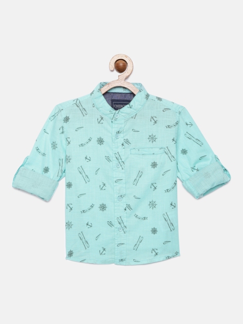 

Cherokee Boys Blue Regular Fit Printed Casual Shirt