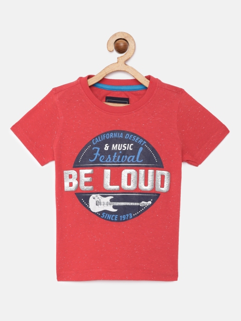 

Cherokee Boys Red Printed Round Neck T-shirt