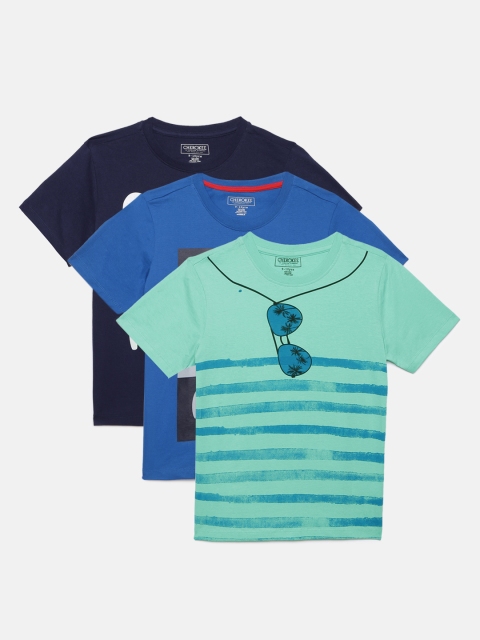 

Cherokee Boys Assorted Pack of 3 Printed Round Neck T-shirt