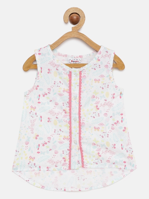

Donuts Infant Girls Off-White Printed Tunic