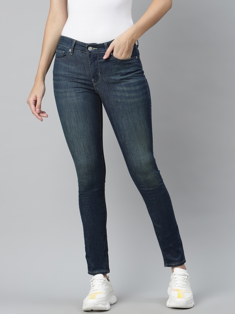 

Levis Women Navy Blue Skinny Fit Mid-Rise Clean Look Stretchable Jeans