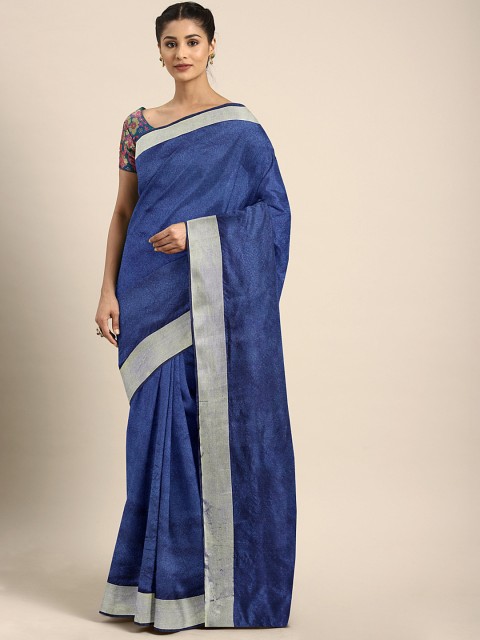 

KALINI Blue Woven Design Silk Blend Saree