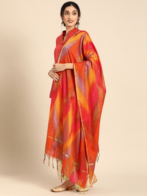 

Shaily Orange & Yellow Printed Dupatta