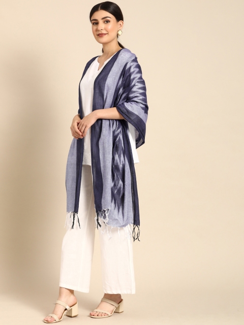 

Shaily Navy Blue & Off-White Printed Dupatta