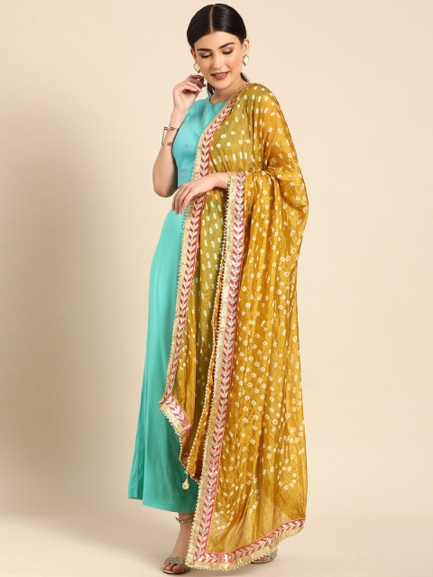 

Shaily Mustard & Off-White Printed Dupatta
