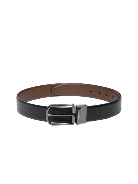 

Park Avenue Men Black & Brown Textured Reversible Leather Belt