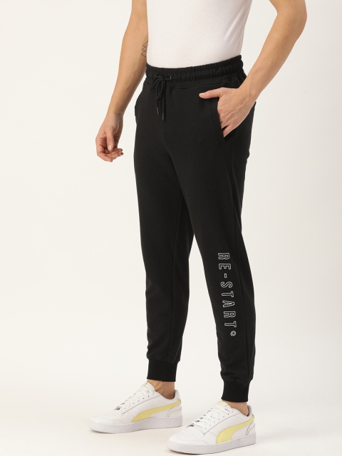 

INVICTUS Men Black Pure Cotton Solid Joggers