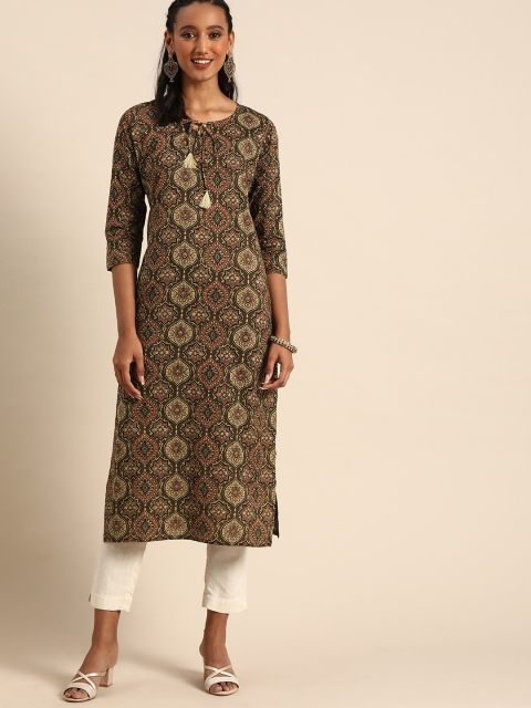 

Rajnandini Women Multicoloured Ethnic Motifs Printed Kurta, Multi
