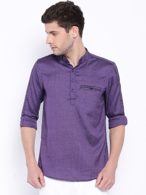 

Freehand Purple Slim Fit Short Kurta