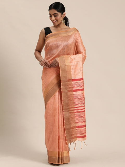 

Pisara Rose Gold Woven Design Silk Cotton Saree