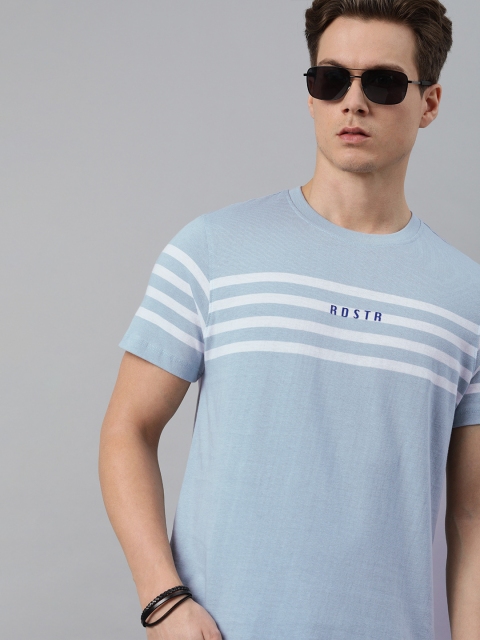 

Roadster Men Blue & White Striped T-shirt