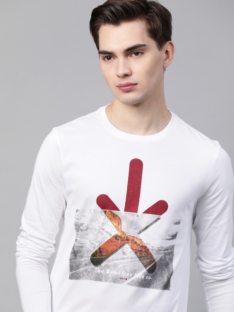 

The Roadster Lifestyle Co Men White Printed T-shirt