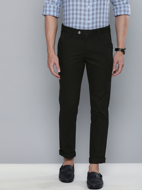 

Indian Terrain Men Black Brooklyn Slim Fit Solid Regular Trousers