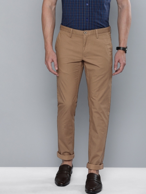 

Indian Terrain Men Black Brooklyn Slim Fit Solid Regular Trousers, Off white