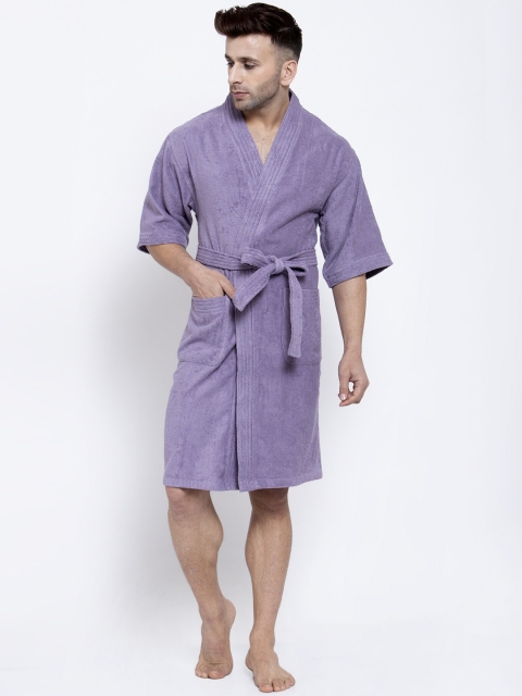 

Trident Unisex Purple Solid 300 GSM Bathrobe