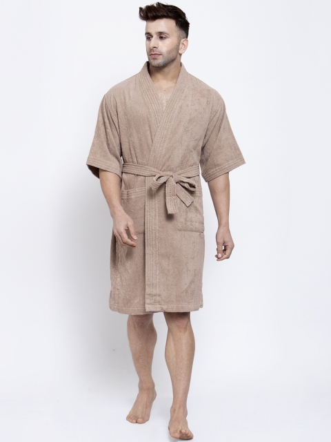 

Trident Unisex Beige Solid 300GSM Bath Robe