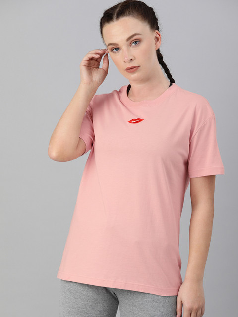

Nike Pink Solid Regular Top