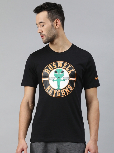 

Nike Men Black Printed Round Neck RAY CORE HBR SS Basketball T-shirt