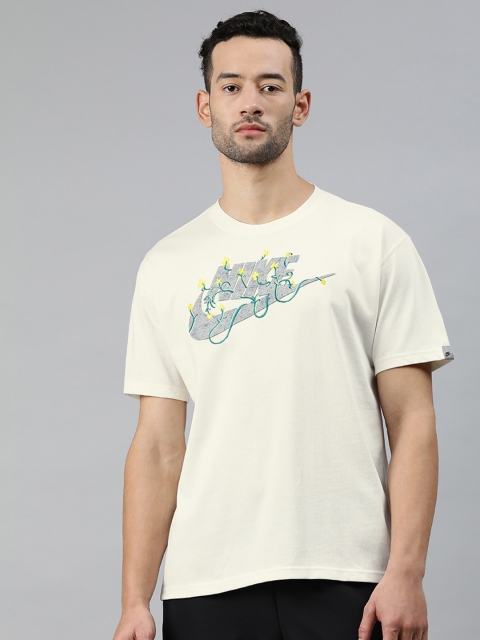 

Nike Men White AS NSW M2Z Embroidered HBR Round Neck T-Shirt