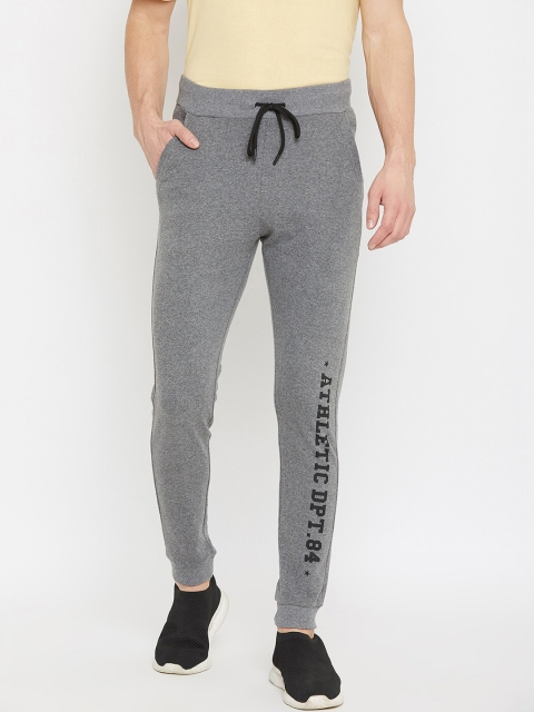 

Austin wood Men Grey & Black Printed Slim-Fit Joggers
