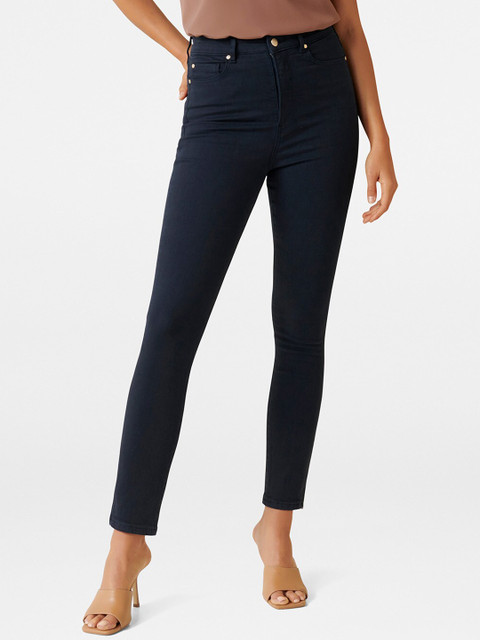 

Forever New Women Navy Blue Skinny Fit High-Rise Clean Look Jeans