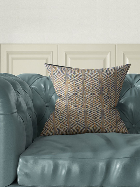 

BIANCA Yellow & Blue Single Geometric Square Cushion Covers