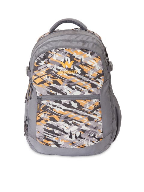 

Wildcraft Unisex Grey & Orange Printed Laptop Backpack
