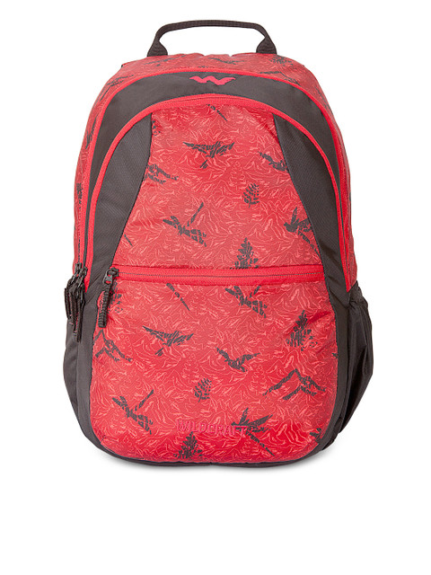

Wildcraft Unisex Red & Black Printed Backpack