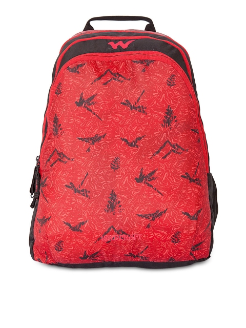 

Wildcraft Unisex Red & Black Printed Backpack