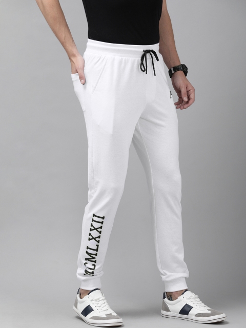 

French Connection Men White Printed Slim Fit Joggers