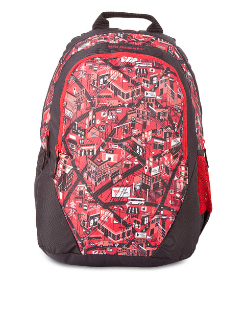

Wiki by Wildcraft Unisex Red & Black Printed Backpack