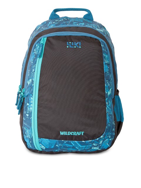 

Wiki by Wildcraft Unisex Blue & Black Printed Backpack