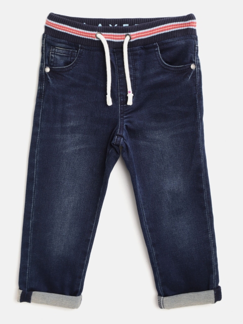 

Marks & Spencer Boys Navy Blue Relaxed Fit Mid-Rise Sustainable Stretchable Jeans