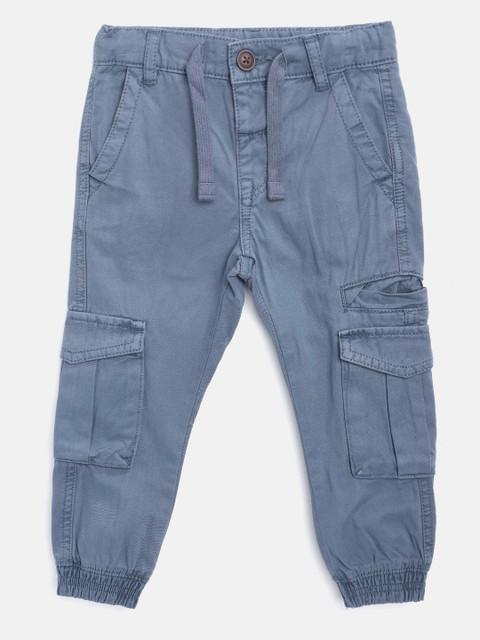 

Marks & Spencer Boys Blue Regular Fit Solid Sustainable Pure Cotton Cargos