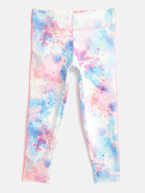 

Marks & Spencer Girls Blue & Pink Tie-Dye Ankle-Length Leggings