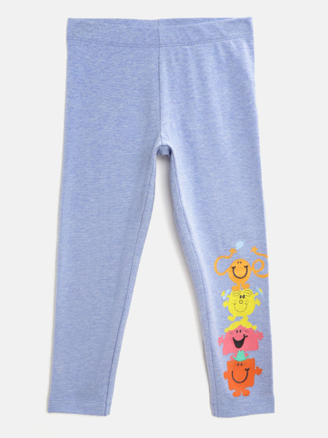 

Marks & Spencer Girls Blue Printed Detail Ankle-Length Sustainable Leggings