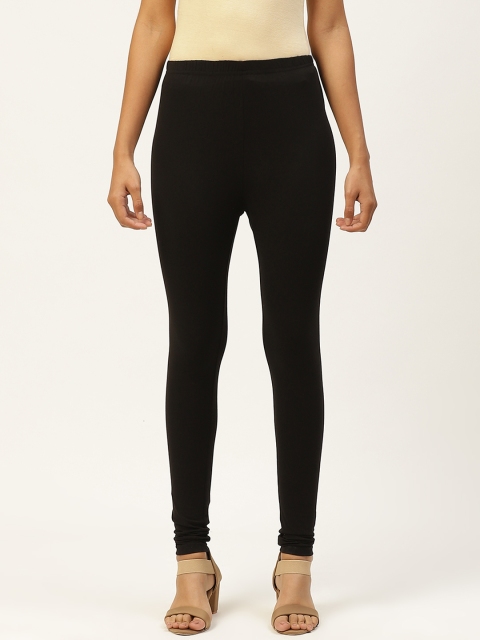 

Monte Carlo Women Black Solid Knitted Pure Cotton Churidar Leggings