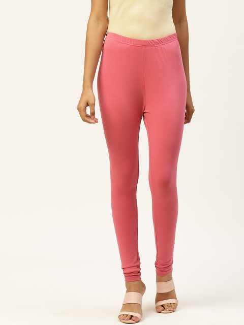 

Monte Carlo Women Pink Solid Knitted Pure Cotton Churidar Leggings