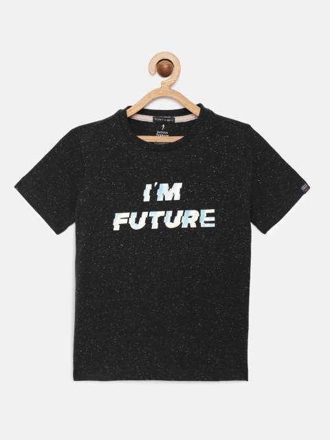 

Indian Terrain Boys Black Printed Round Neck T-shirt